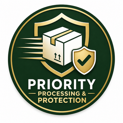 🛡️ Priority Processing & Shipping Protection